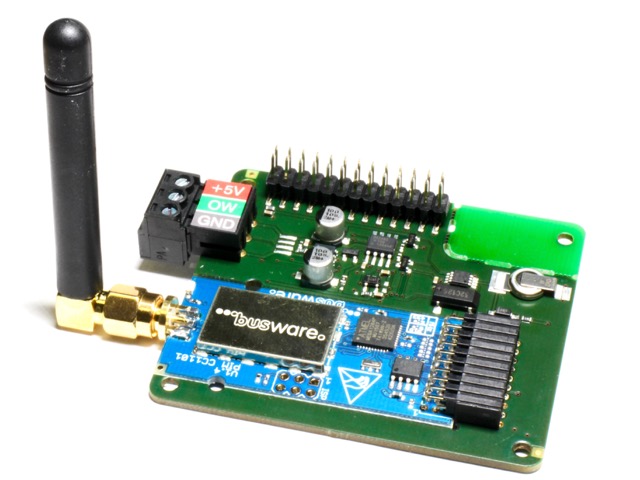 COC board with the rod antenna attached